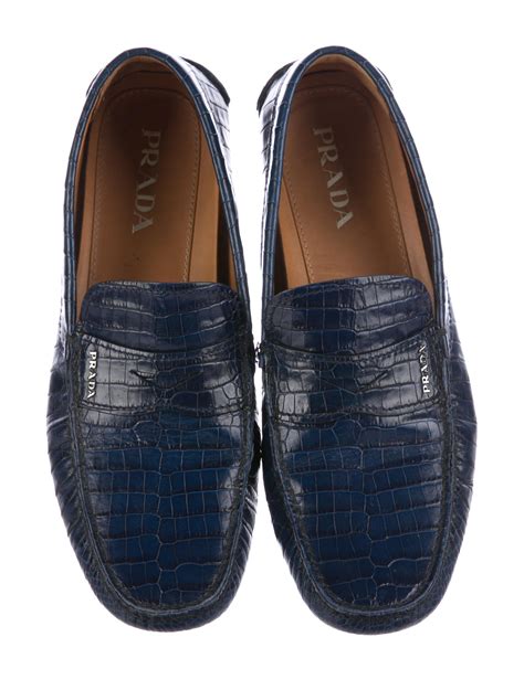 prada alligator shoes|Prada Alligator Animal Print Loafers .